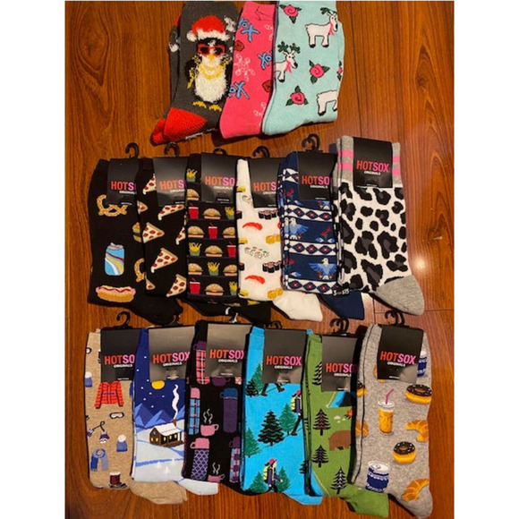 Hot Sox Originals Lot of 12 pairs + 3 pairs Betsy Johnson NEW - Picture 1 of 5